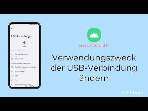 Verwendungszweck der USB-Verbindung ändern [Android 14]