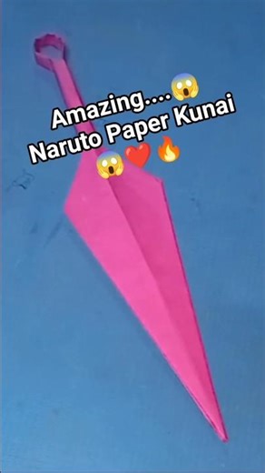 Naruto Paper Kunai 🥷🔥😱 | Easy Origami Weapon Tutorial #shorts #naruto #kunai #origami #viral