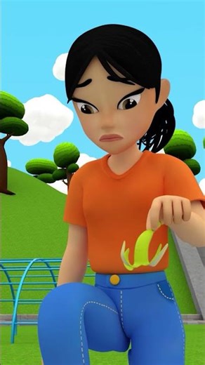 Trash Song for Kids | Learn to Throw Garbage in the Bin | Rosoo Songs #shorts #nurseryrhymes