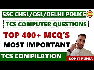 Top 400+ TCS Computer Questions|SSC CGL Mains 2023|Delhi police Constable|Tcs Computer Questions