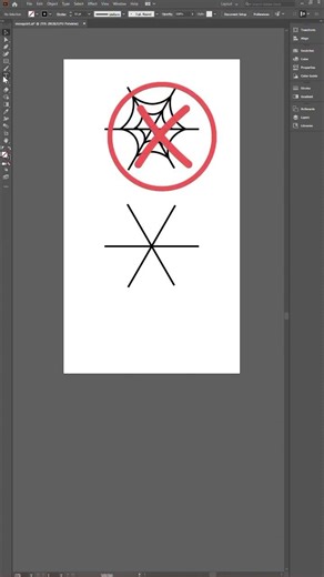 Draw Perfect Spider Web in 30 Seconds| Adobe Illustrator Halloween Trick #Shorts