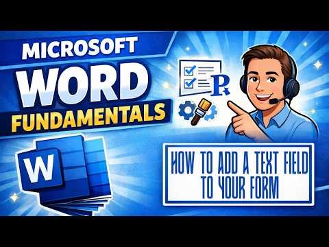 How to Add a Text Field to a Word Form (Beginner Tutorial) | Microsoft Word Fundamentals
