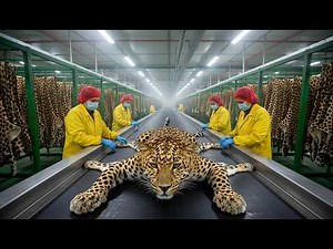 Inside the Leopard-Leather Factory: From Clouded Leopard Skin to Luxury Jacket (Full Process)