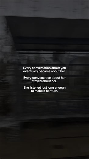 Never give more attention to people who turn every conversation back to themselves. The connection is not only about her. Breakup recovery guide in bio.