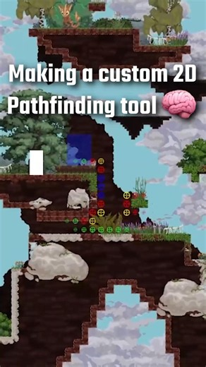 I built a custom 2D pathfinding wave 🌊🧠
