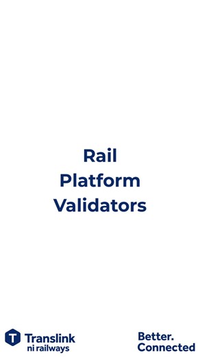 Platform Validators are now live across the NI Railways network🚆Rail passengers should validate their smartcards, paper barcode tickets and mLink barcode tickets before boarding the train. [VD: Video shows Platform Validators in use with the different ticket types mentioned]