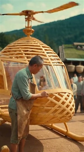 This Entire Helicopter Is Made of Bamboo — And It Actually Moves