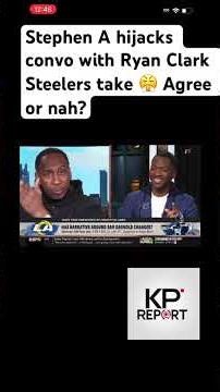 Stephen A went off-script 👀 Should Ryan Clark have Gotti an interview? #Steelers #NFL #FirstTake