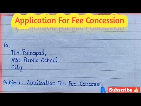 Application for Fee Concession ✍️ | Leave Letter to Principal | Best Format (Class 10/12) #english