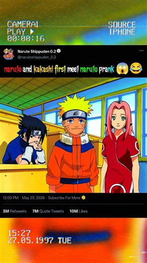 naruto and kakashi first meet naruto prank #uzumaki #animeedit #anime #trending #kakashi #naruto