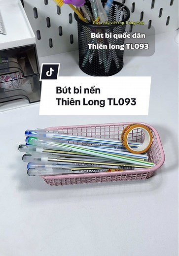 Bút bi quốc dân thiên long TL 093 , cây bút quốc dân mà tui luôn tin tưởng khi mang đi thi , mỗi tội hở ra là bay màu #butbithienlong #butbi #dodunghoctap #hamhocriviu #bút