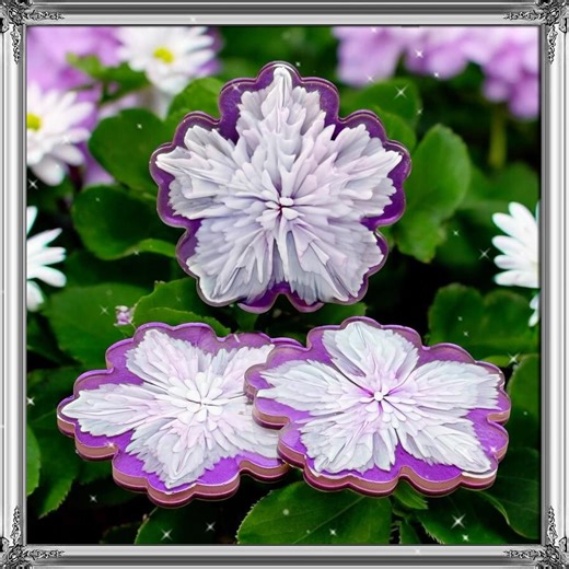 Spring flower bloom coasters in epoxy resin #crafts #art #trending