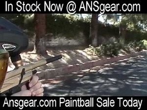 Azodin Zenith Paintball Gun shooting. Gun In Action