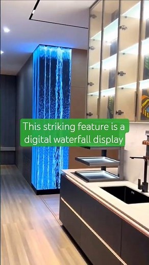 This striking feature is a digital waterfall display