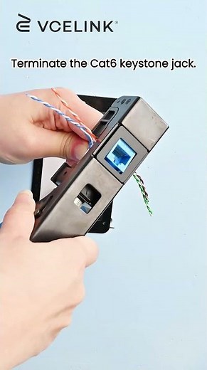 How to Install Ethernet Cables Inside of Walls?#shorts #rj45 #ethernet #keystonejack #wallplate