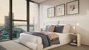 Discover the future of elevated living at Trielle, nestled in the coveted Yarra's Edge precinct. This uniquely oversized 77 square metre one-bedroom residence sets a new benchmark, offering first home buyers and city retreat seekers a rare opportunity to enter the property market. Immerse yourself in beautifully-appointed interiors bathed in natural golden light, with sweeping views towards Port Phillip Bay and beyond. Experience the essence of riverfront living with Mirvac. To learn more, pleas