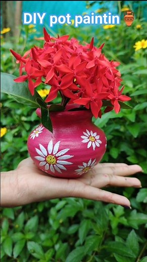 DIY pot painting ideas 💡#diy #painting