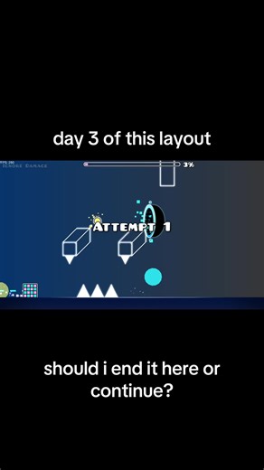 can someone help me deco? 😭about the name I’m thinking “deja vi” or “pathfinder” 🤔 #geometrydash #gdcreator #layout #WIP #viral