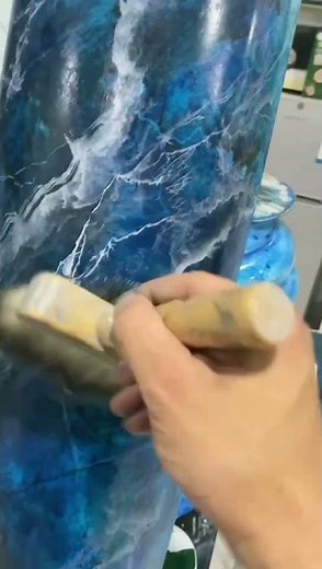 Faux marble painting