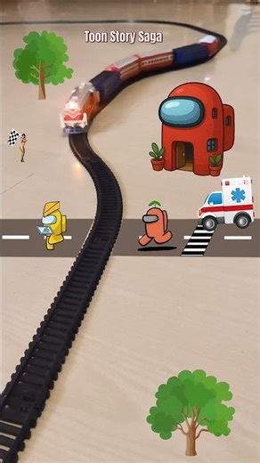 Among Us Race | Among Us Cartoon | Among Us Racing | Racing Video #cartoon