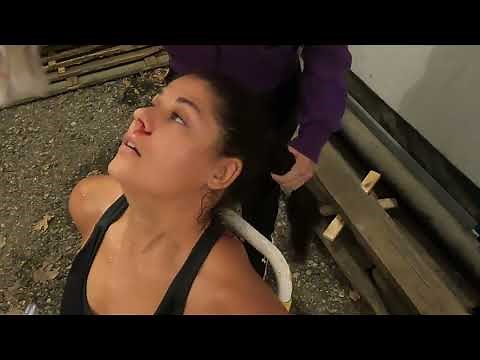 Waterboarding breath holding short video clip (not for children, violence and profanity)