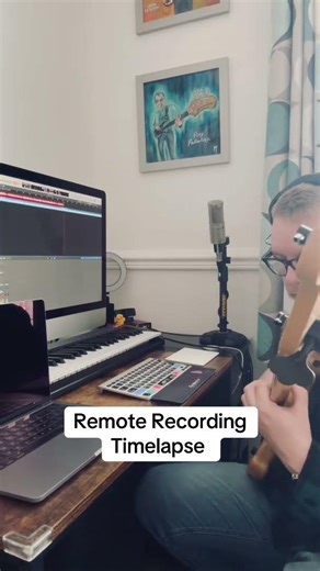 Little Timelapse of a remote recording session for a client this morning. #bass