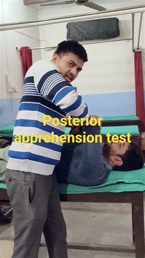 Posterior apprehension test for posterior instability of shoulder joint