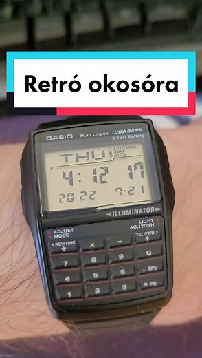 Itt a 80-as, 90-es évek okosórája. Kinek volt számológépes órája? Újra lehet kapni Casio számológépes órákat. Írd meg kommentben a számológépes órás élményeidet! #óra #karóra #casio #databank #számológép #okosóra #smartwatch #magyar #magyartiktok #retro #80s #90s