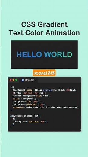Gradient Text Colour using css I #css #htmlcss #html #design #text #gradient #color