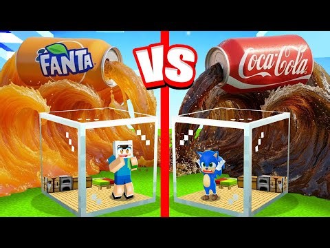 FANTA vs COCA COLA TSUNAMİSİ 🌊 ENES ve BEBEK SONİC CAM SIĞINAKTA HAYATTA KALMA SAVAŞI 😱 Minecraft
