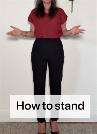 Here’s how to stand to look and feel confident #standing #confidence #posture #bodylanguage #communicationskills