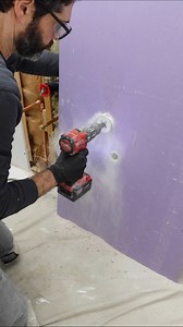 Drywall replacement tips…I used a 1-inch Forstner bit for the 1/2 inch copper pipes and 2 inch hole saw for the 1-1/2 inch drain. For some reason I couldn’t find my spade bits but the Forstner worked perfectly. The rasp is great for fine tuning drywall panels 🔥#drywall #drywallrepair #diy #homerepairtutor | Home Repair Tutor