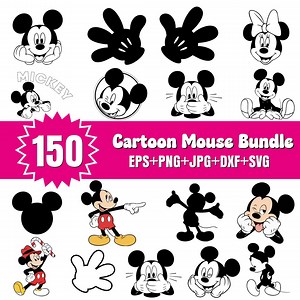 Mouse SVG Bundle: Clipart, Outline, Silhouette (digital Download) - Etsy