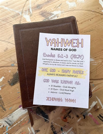 Yahweh Loaded Bible Printout | Bible Names of God | Tip in | Bible Study Binder DIY | War Binder | Bible Tip in | Yhwh | Yahweh - Etsy