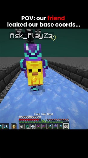 POV Our friend leaked our base coords… #minecraft