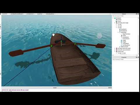 Physics constraints for a realistic rowing boat on Roblox Studio