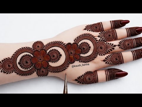 Very simple unique style mehndi design for back hand|new easy mehndi design 2026 | mehandi designs