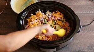 Vintage Crockpot Ham & Potato Casserole
