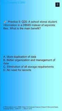 CBSE | Class 12 Computer Science | Chapter 9 Structured Query Language SQL | 50 Practice Questions