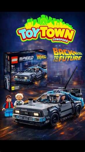 LEGO Speed Champions Time Machine from Back to the Future 77256 Bring one of cinema’s most iconic cars to life with the LEGO Speed Champions Time Machine from Back to the Future. This brick built model recreates the instantly recognisable vehicle from the movie trilogy and can be built in two configurations, allowing fans to switch between the standard road version and the flying version with sideways wheels. Packed with authentic movie details including rear air vents, a detailed cockpit, flux 