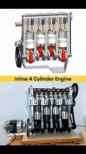 How 4 cylinder engine works 🚗 #automobile | Matech Car Aircon