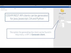COSYM – How to use the REST API