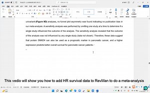 4k版 一个视频教会你怎么用review manager做meta-analysis