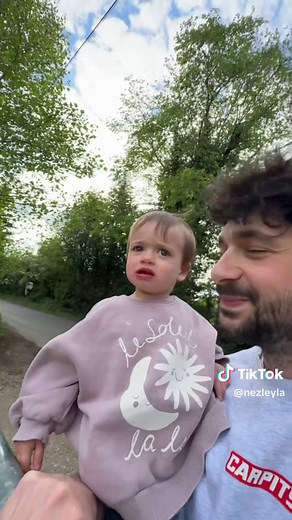 French Baby Speaking: Daddy and Her Horses