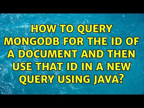 How to query MongoDB for the id of a document and then use that id in a new query using java?