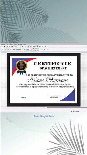 How to Design a Certificate in 1 Minute! 🎓✨ (Graphic Design Tutorial)