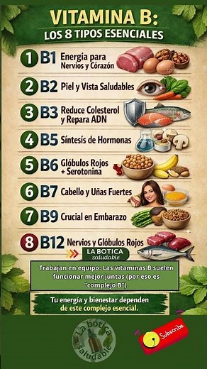💊 Lo que las Vitaminas B Hacen y Casi Nadie Sabe #salud