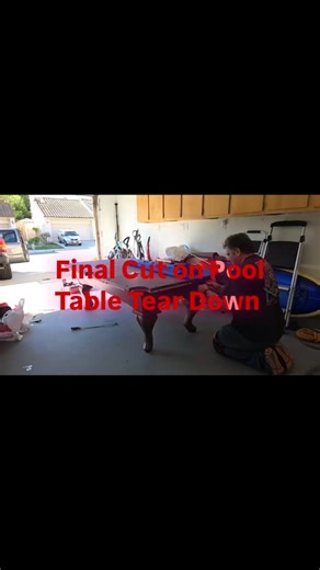 Mario Esparza on Instagram: "Final cut on Pool Table Tear Down.. Felt Removal and saving the felt so all the staples need to be taken out by hand.. #pooltable #itcanbedone #billiards #tomanystaples"