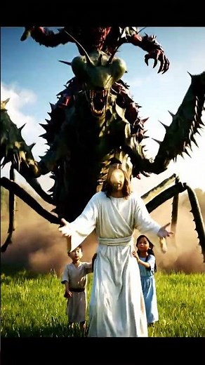Jesus vs Demon Beast: Divine Power Obliterates the Monster Attack!