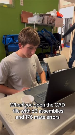 Exploding Bacon FRC 1902 on Instagram: "When you open the CAD file with 63 assemblies and 176 mate errors 😭 #oinkoinkboom #teamrev #explodingbacon #firstinspires @firsthalloffame @firstlikeagirl @first_official_"